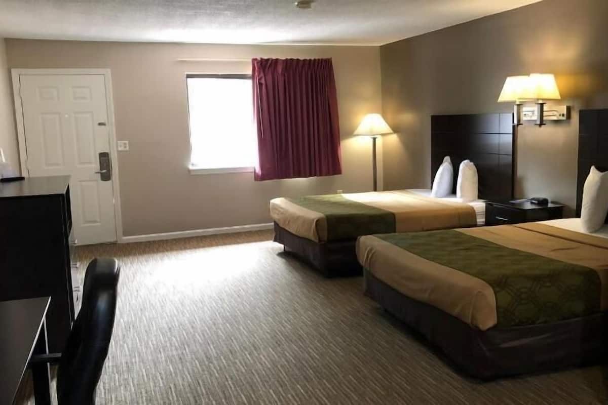 Desk, free WiFi, bed sheets