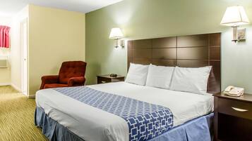 Desk, free WiFi, bed sheets