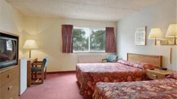 Desk, free WiFi, bed sheets, alarm clocks