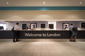 Check-in/check-out kiosk