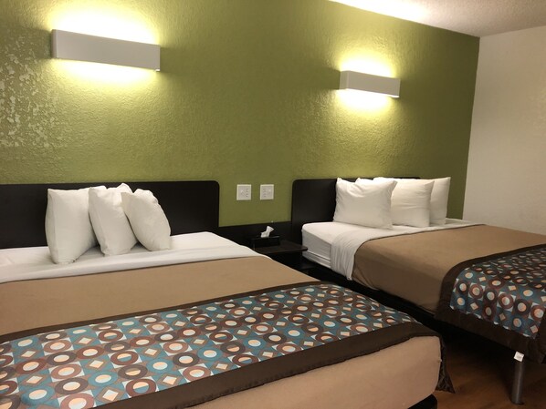 Room, 2 Queen Beds, Non Smoking | Blackout drapes, iron/ironing board, free WiFi, bed sheets