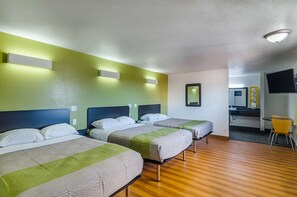 Standard Room, 2 Double Beds, Non Smoking, Refrigerator & Microwave | Free WiFi, bed sheets