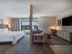 1 bedroom, premium bedding, down comforters, desk