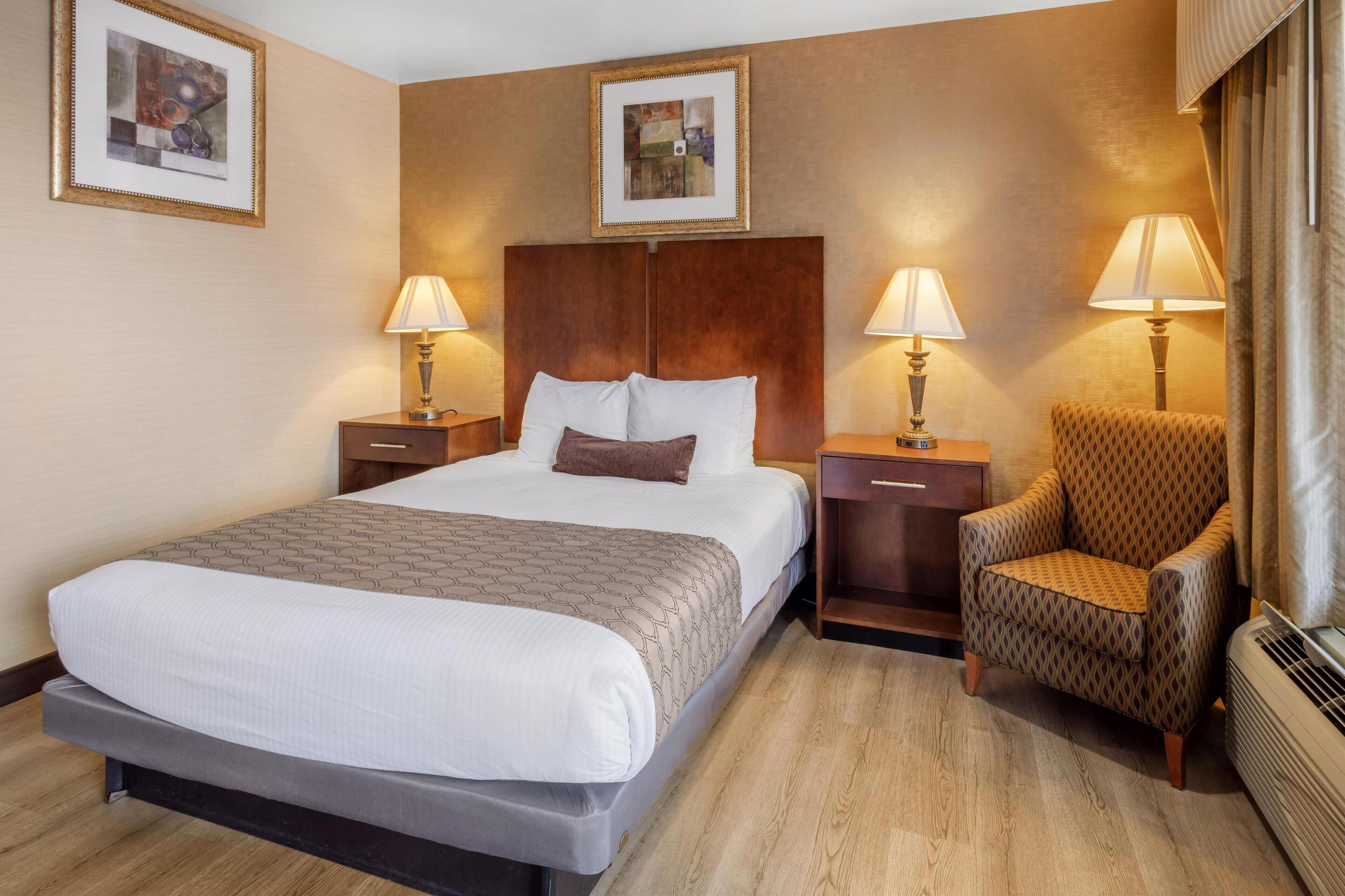 standard room, 2 queen beds, accessible, refrigerator & microwave | 1 bedroom, iron/ironing board, free cots/infant beds, bed sheets