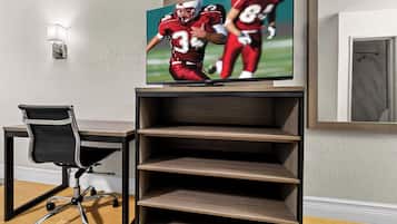 In-room safe, desk, blackout curtains, free cots/infant beds