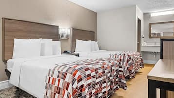 In-room safe, desk, blackout drapes, free cribs/infant beds