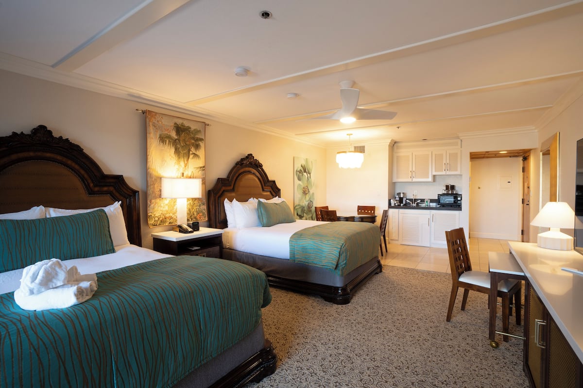 Junior Suite, 2 Queen Beds, Ocean View | 1 bedroom, hypo-allergenic bedding, in-room safe, desk