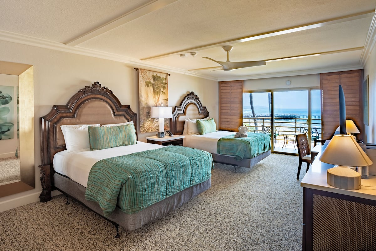 Standard Room, 2 Queen Beds, Ocean View | 1 bedroom, hypo-allergenic bedding, in-room safe, desk