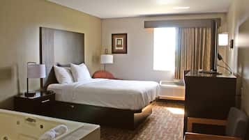 Studio Suite, 1 Queen Bed, Non Smoking, Hot Tub | Bathroom | Hair dryer, towels