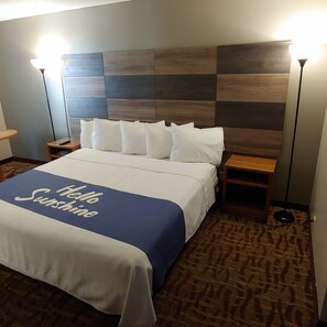 Värdeförvaringsskåp på rummet, skrivbord och strykjärn/strykbräda