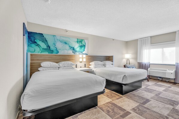 Room, 2 Queen Beds, Non Smoking | 1 bedroom, premium bedding, down comforters, desk