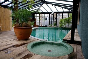 Indoor pool, outdoor pool