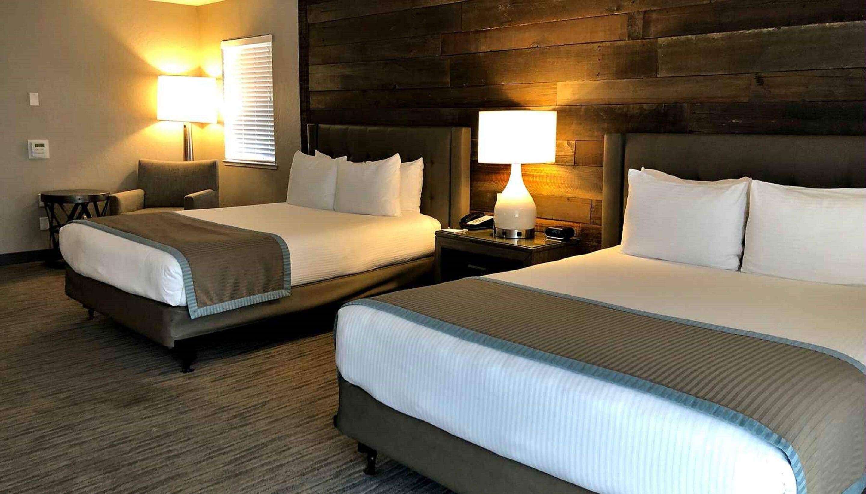 double queen ada tub room | blackout curtains, iron/ironing board, free wifi, bed sheets