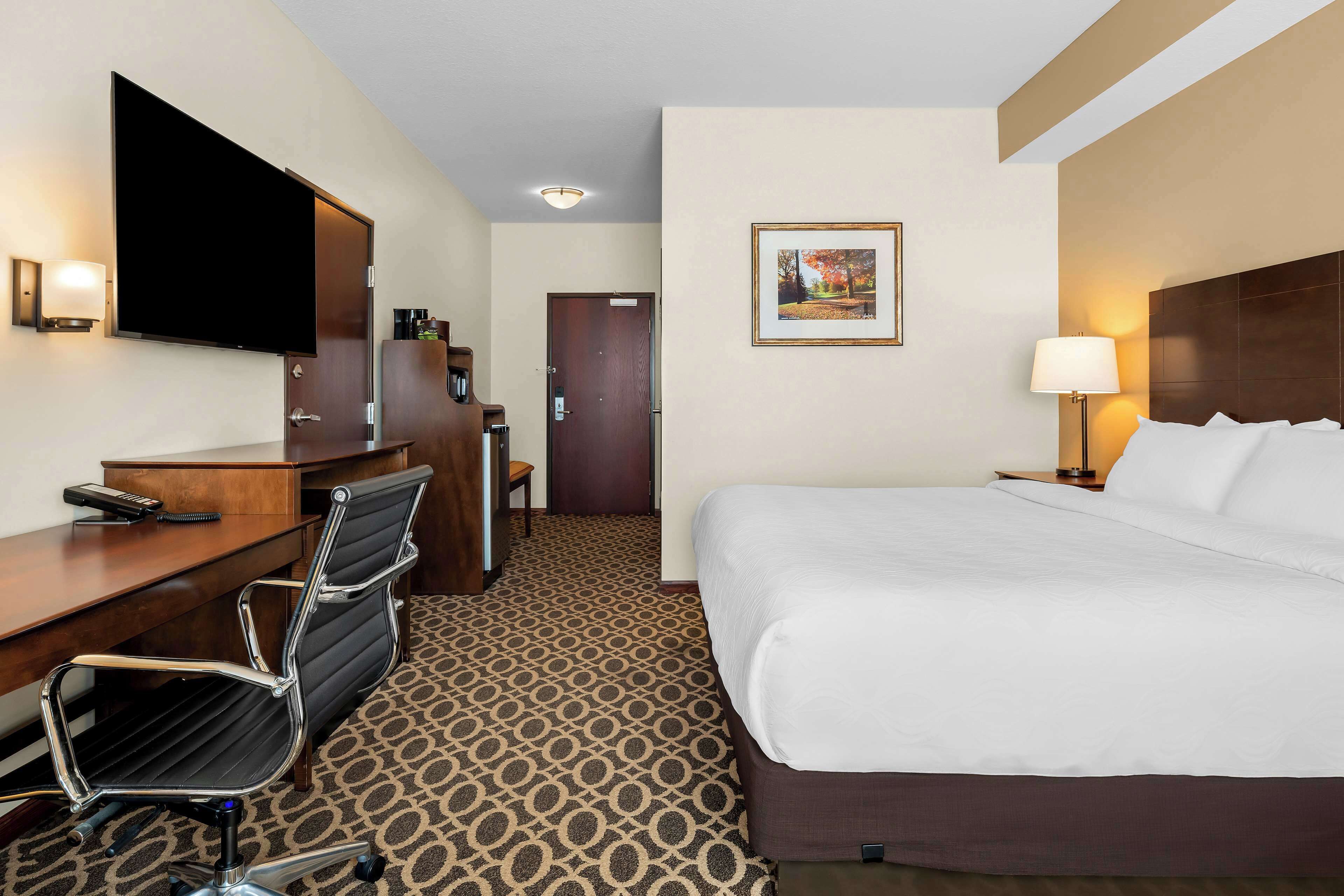 business room, 1 king bed, accessible, non smoking | desk, laptop workspace, iron/ironing board, rollaway beds