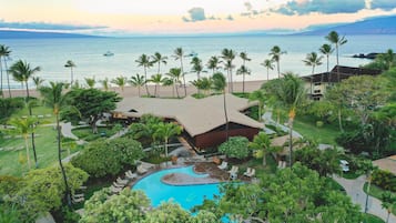 Outdoor pool, open 8:00 AM to 9:00 PM, sun loungers