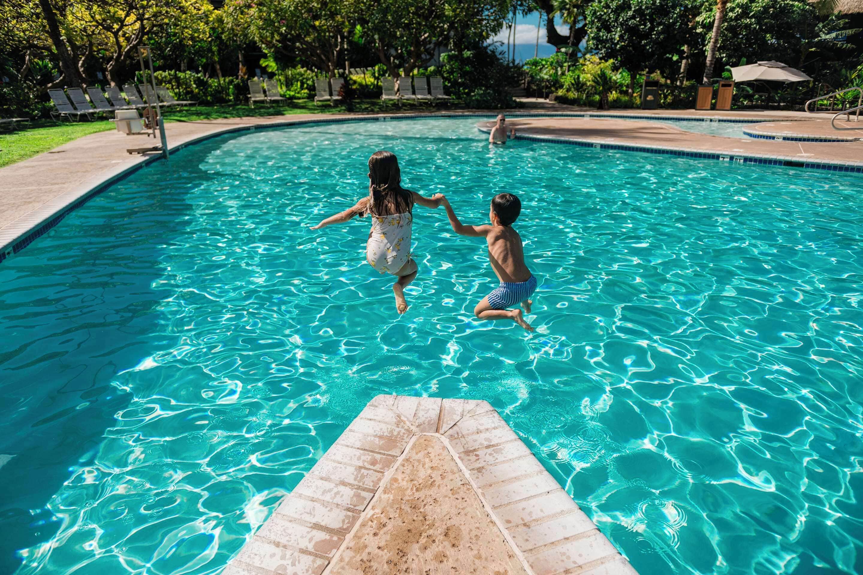 Outdoor pool, open 8:00 AM to 9:00 PM, sun loungers