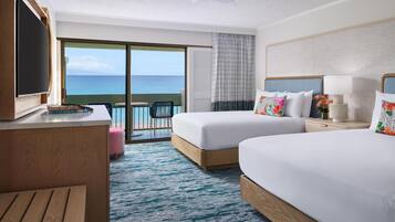 Chambre Signature, 2 grands lits, en front de mer | 1 chambre, literie de qualité supérieure, couette en duvet d'oie