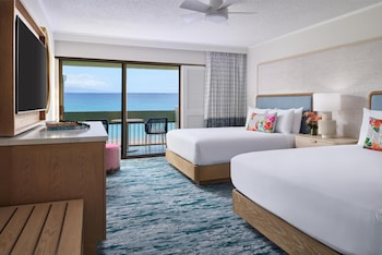 Signature Room, 2 Queen Beds, Oceanfront | Premium bedding, down comforters, in-room safe, desk at OUTRIGGER Kaanapali Beach Resort