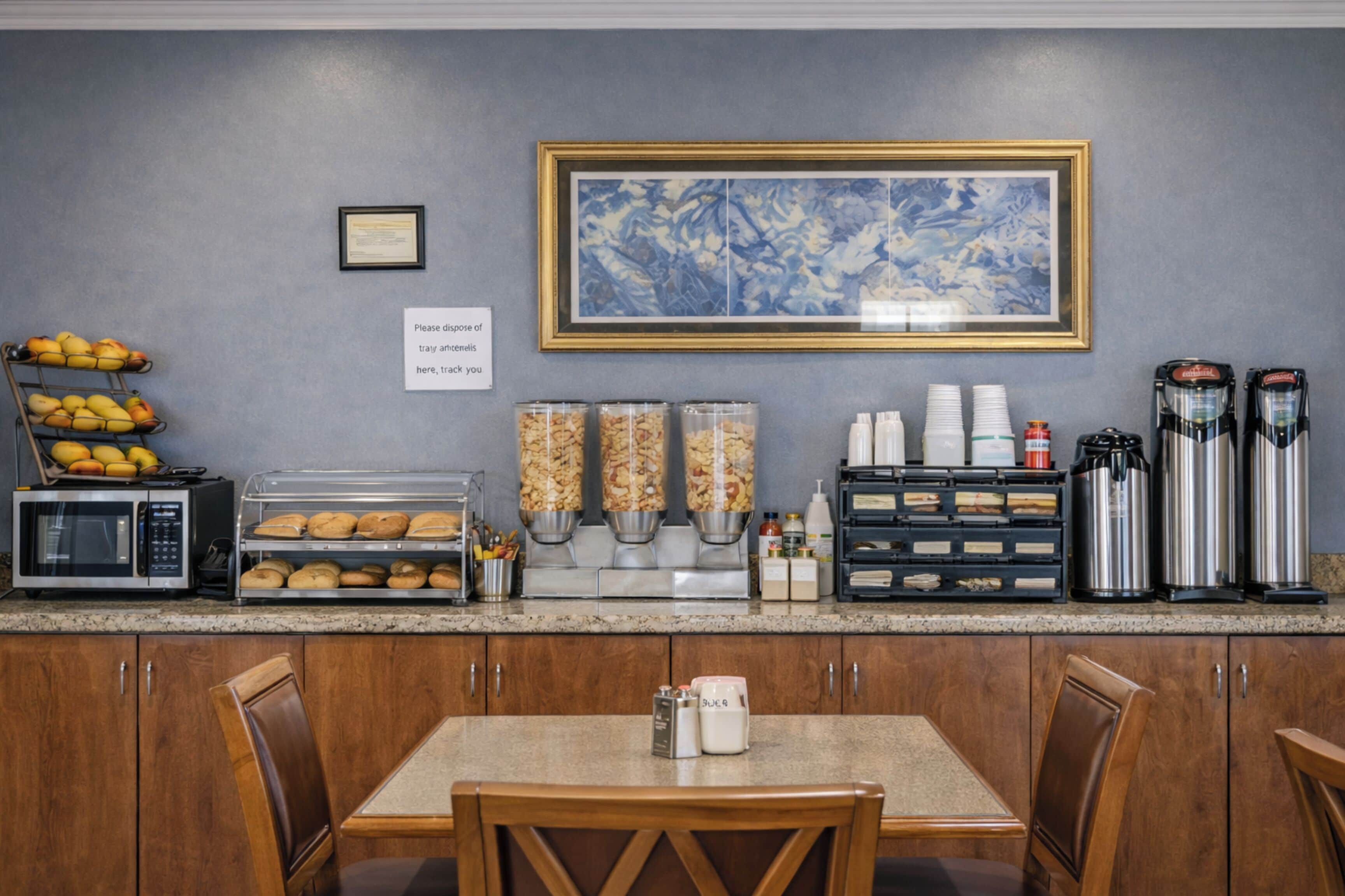 Free daily on-the-go breakfast