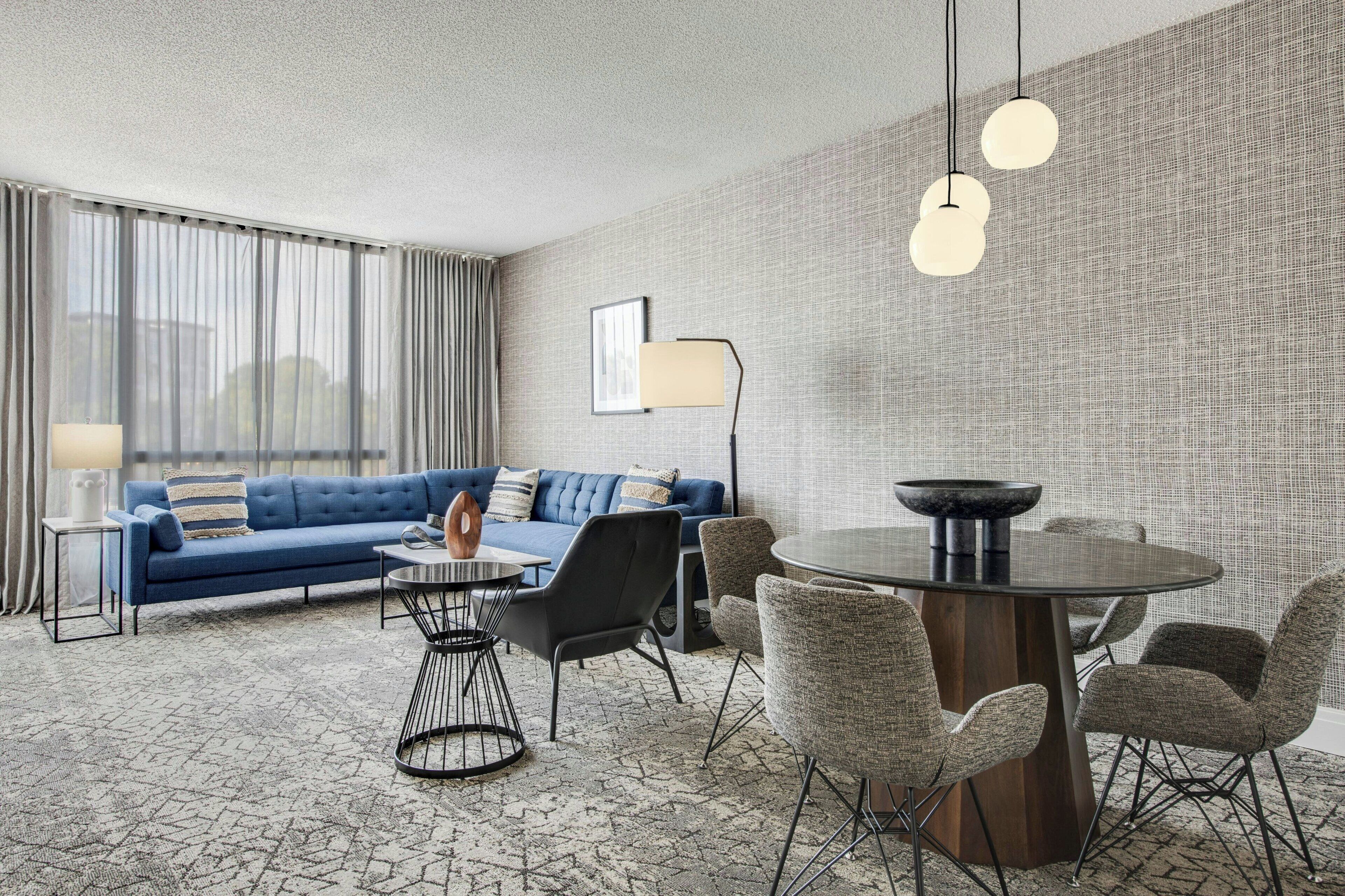 Junior Suite, 1 King Bed | Living area | LCD TV