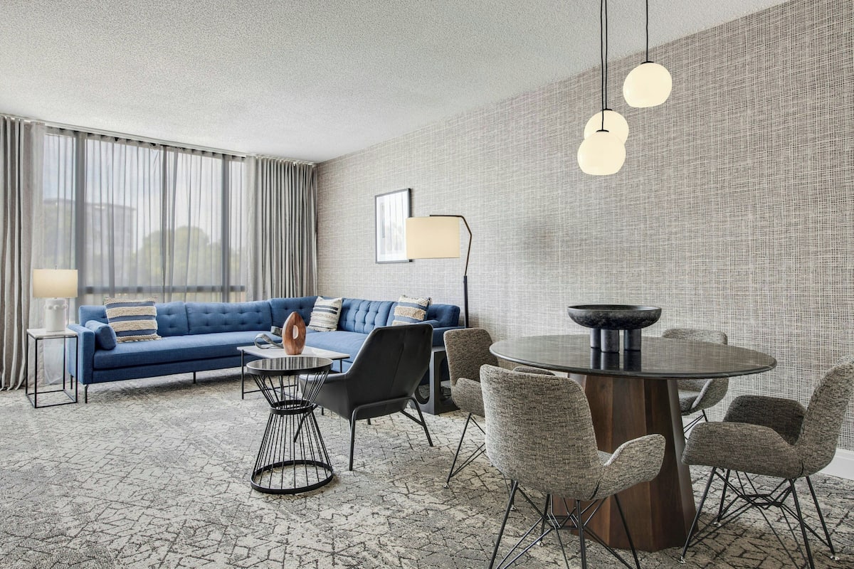 Junior Suite, 1 King Bed | Living area | LCD TV