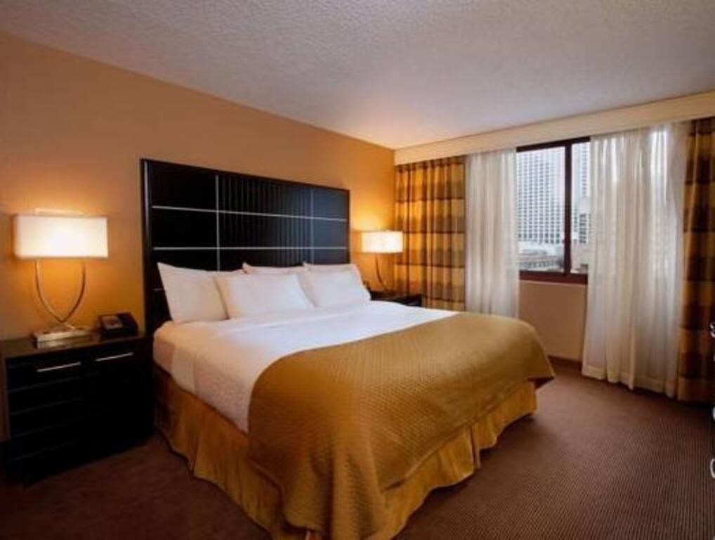 Hypo-allergenic bedding, pillowtop beds, in-room safe, blackout drapes