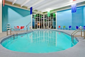 Indoor pool, open 8 AM to 10:00 PM, sun loungers