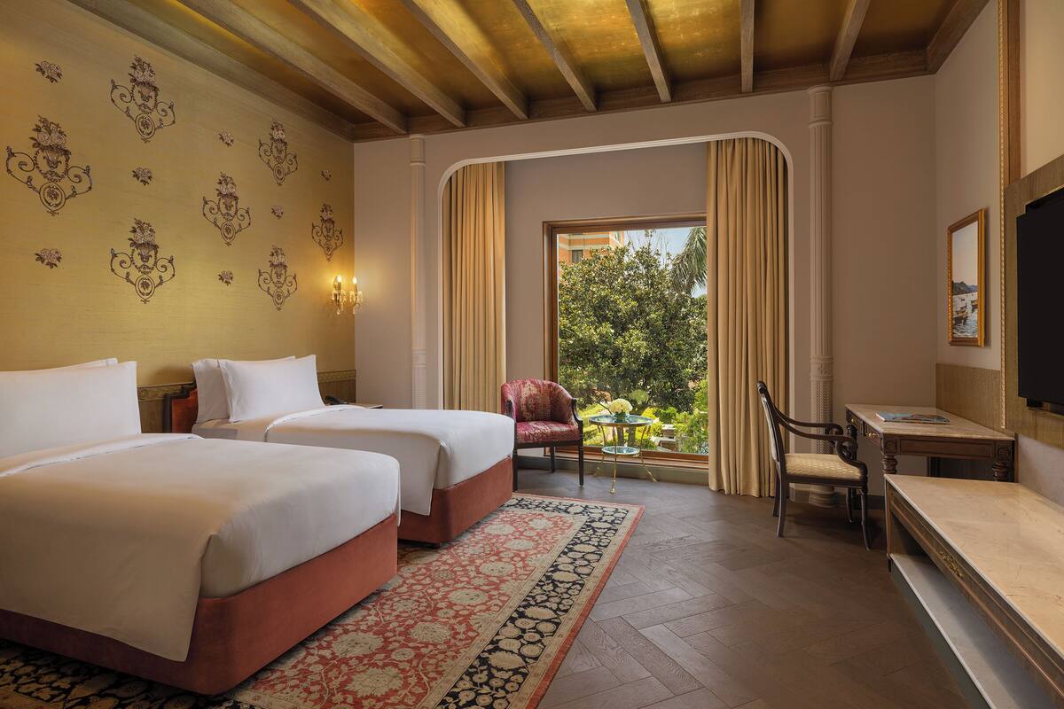 Regal Suite, Club lounge access, Bedroom 1: 1 King, Bedroom 2: 2 Double, Garden view