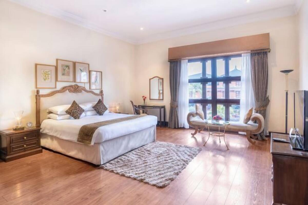 1 chambre, literie de qualité supérieure, couette en duvet d'oie