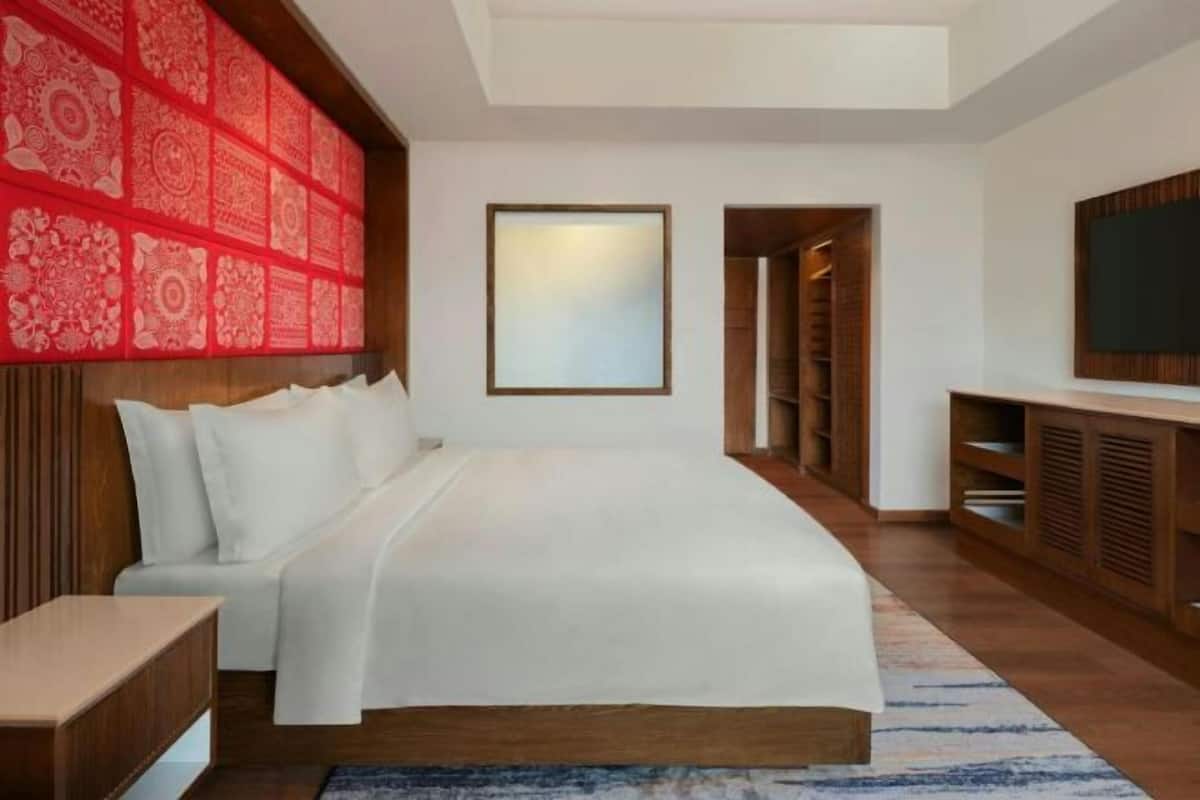 1 Schlafzimmer, hochwertige Bettwaren, Daunenbettdecken, Minibar