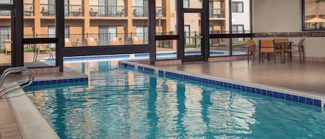 Indoor pool, outdoor pool, open 10:00 AM to 10:00 PM, sun loungers