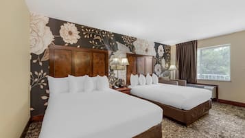 Habitación estándar, 2 camas de matrimonio, no fumadores | Ropa de cama de alta calidad y espacio para trabajar con un portátil
