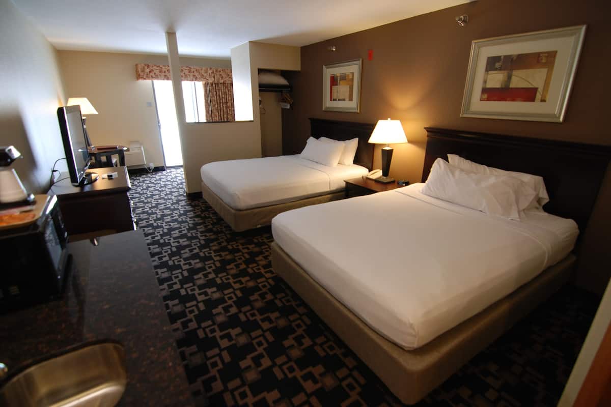 Standard Suite, 2 Queen Beds | 1 bedroom, desk, iron/ironing board, free cots/infant beds