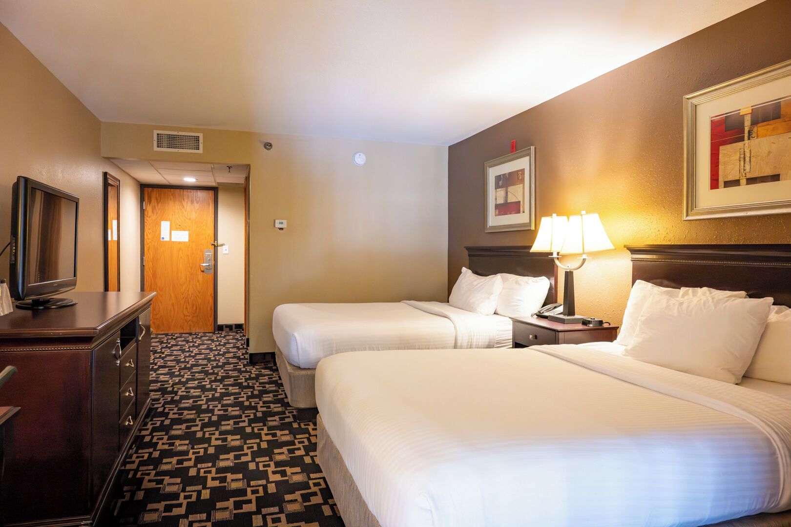 Standard Room, 2 Queen Beds, Non Smoking | Desk, iron/ironing board, free cribs/infant beds, rollaway beds