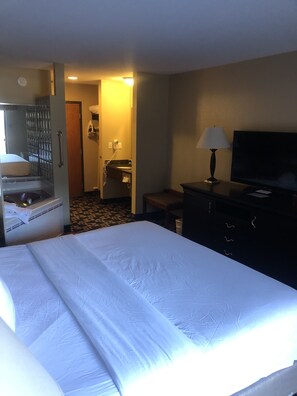 Standard Studio Suite, 1 King Bed, Hot Tub | 1 bedroom, desk, iron/ironing board, free cribs/infant beds