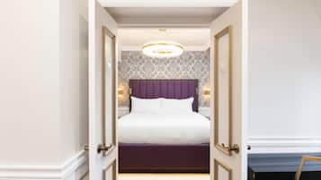 Egyptian cotton sheets, premium bedding, down comforters, in-room safe