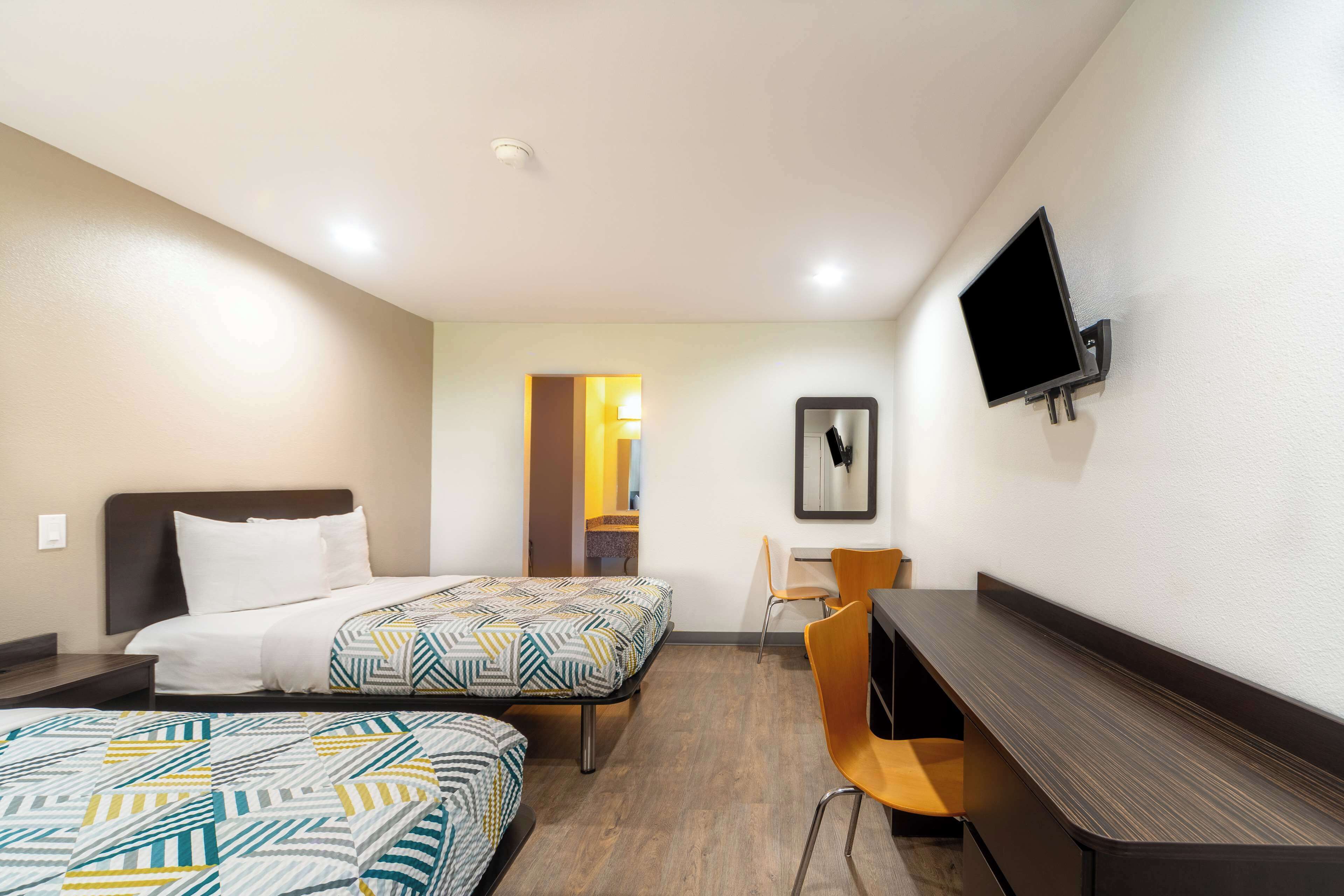 Blackout curtains, free WiFi, bed sheets