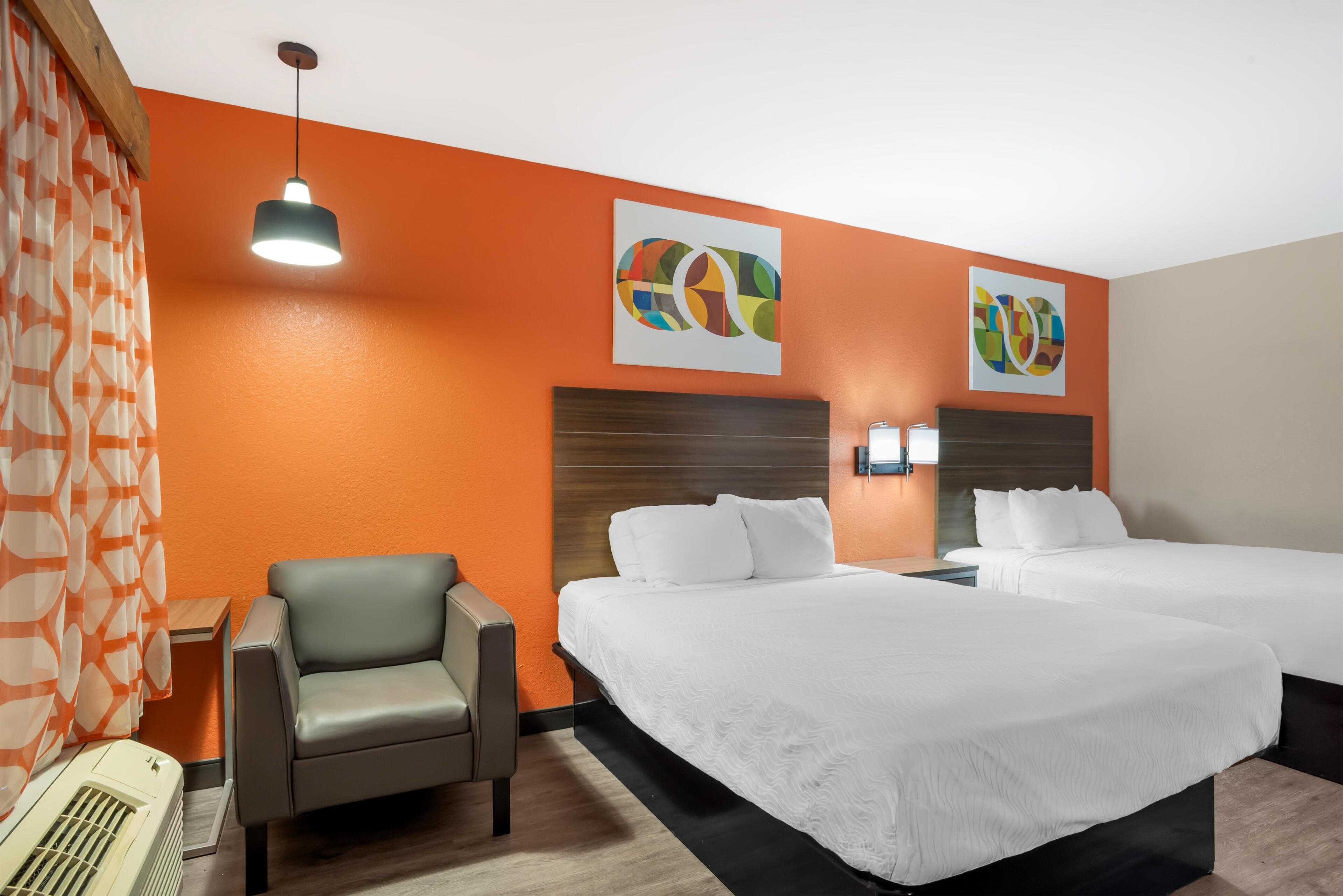 Standard Room, 2 Queen Beds, Accessible, Bathtub | In-room safe, desk, iron/ironing board, WiFi