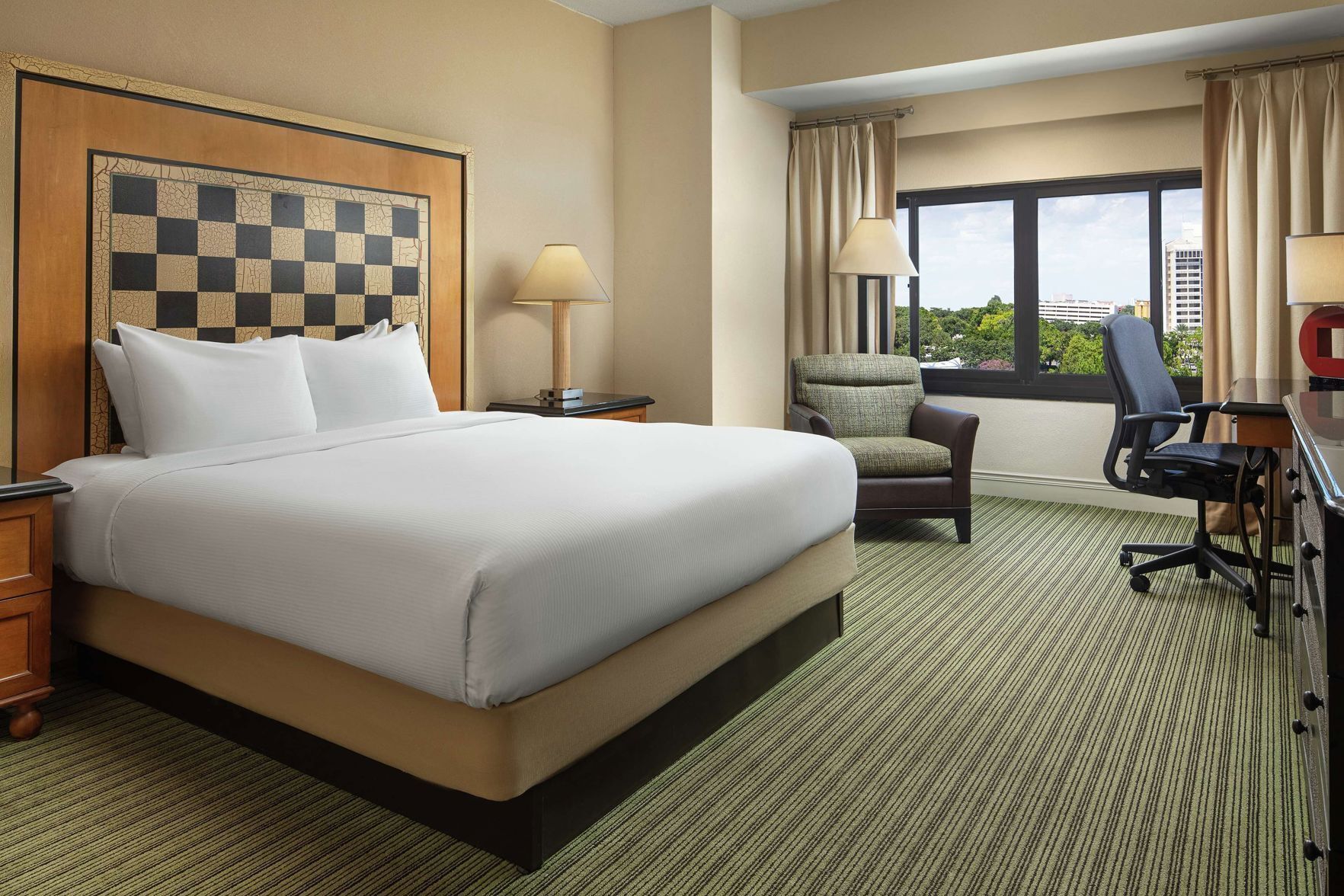 Premium bedding, pillowtop beds, in-room safe, desk