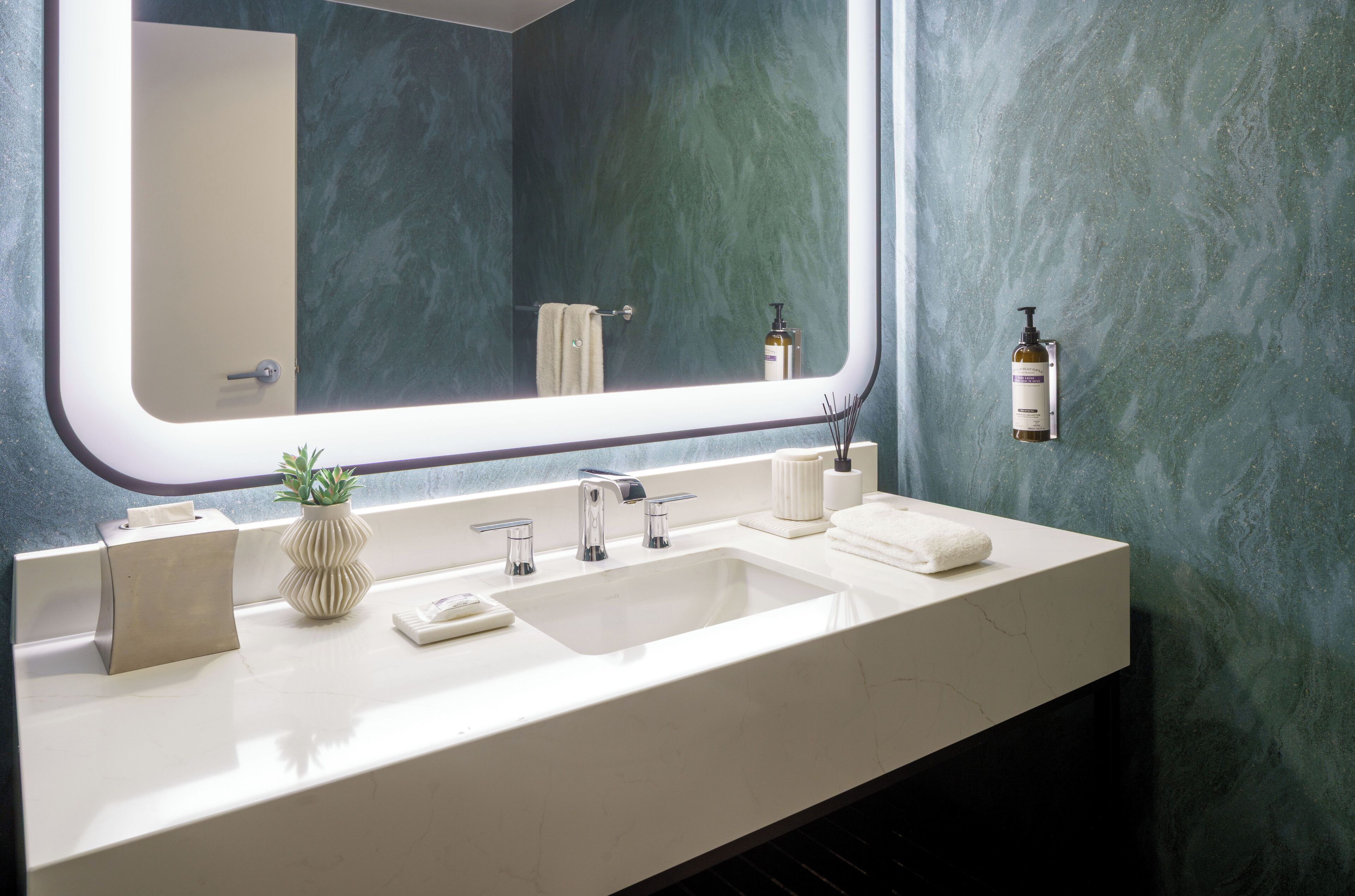 free toiletries, hair dryer, bathrobes, towels