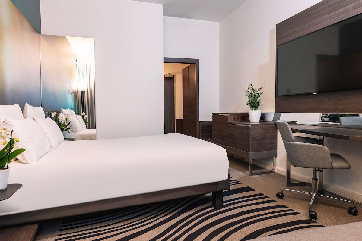 Habitación superior, 1 cama matrimonial y sofá cama | Ropa de cama hipoalergénica, edredón y minibar