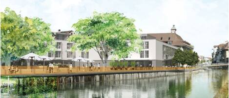 Overnatningsstedets facade