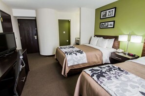 Standard Room, 2 Double Beds, Non-Smoking | Desk, iron/ironing board, rollaway beds, free WiFi
