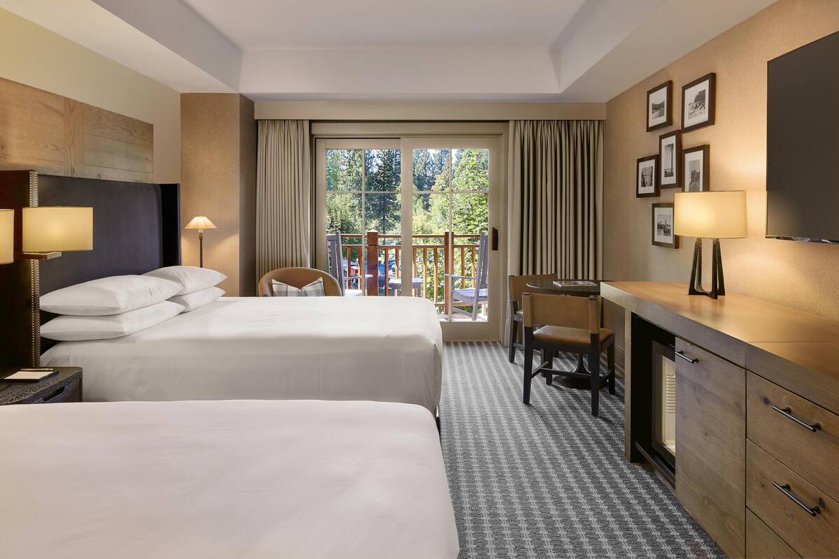 Down duvets, pillow-top beds, in-room safe, desk