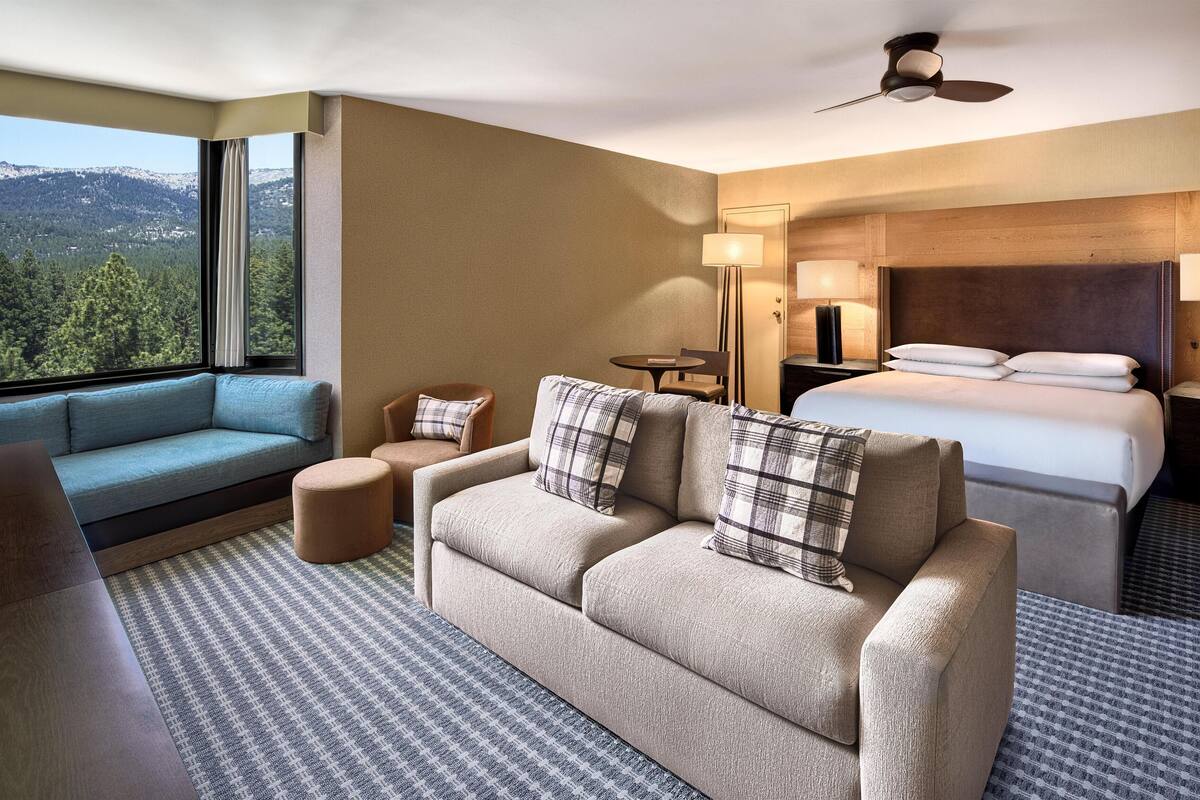 Down duvets, pillow-top beds, in-room safe, desk