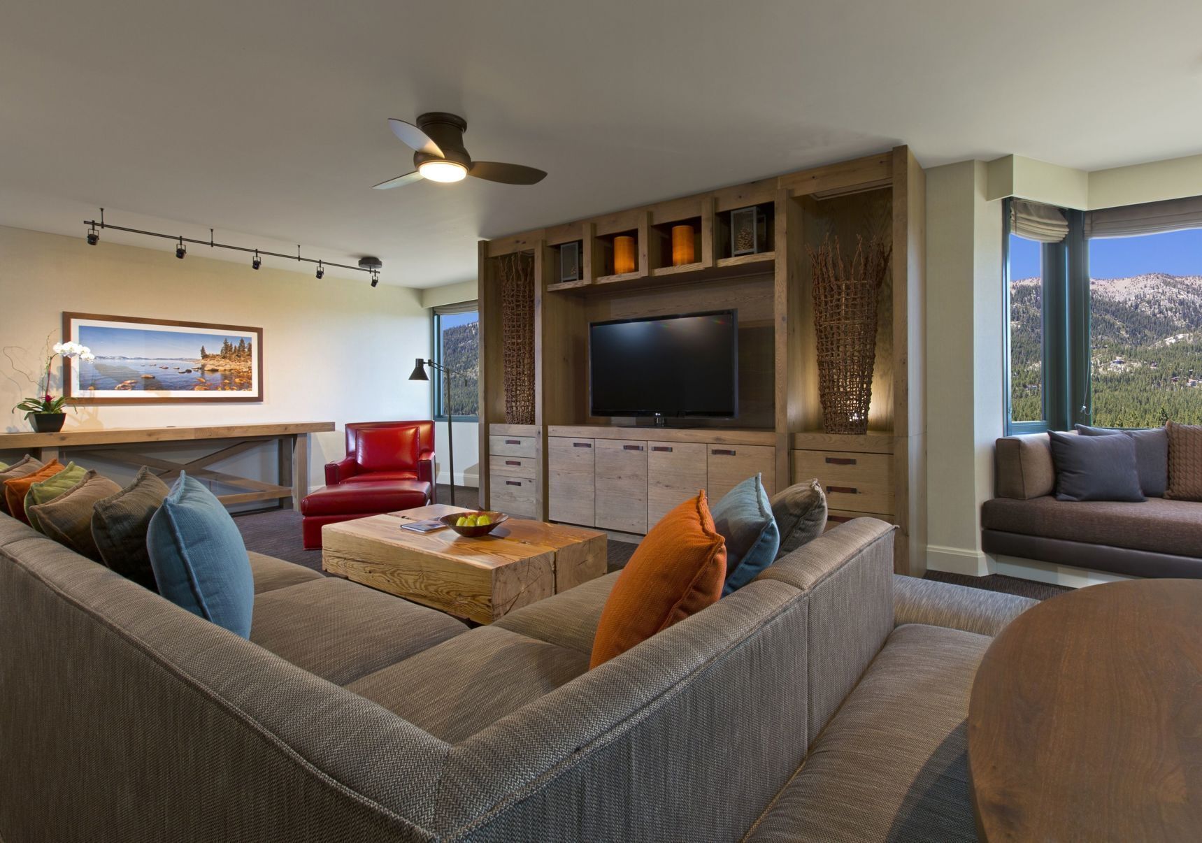 Living area | 65-inch flat-screen TV with cable channels, TV, pay movies