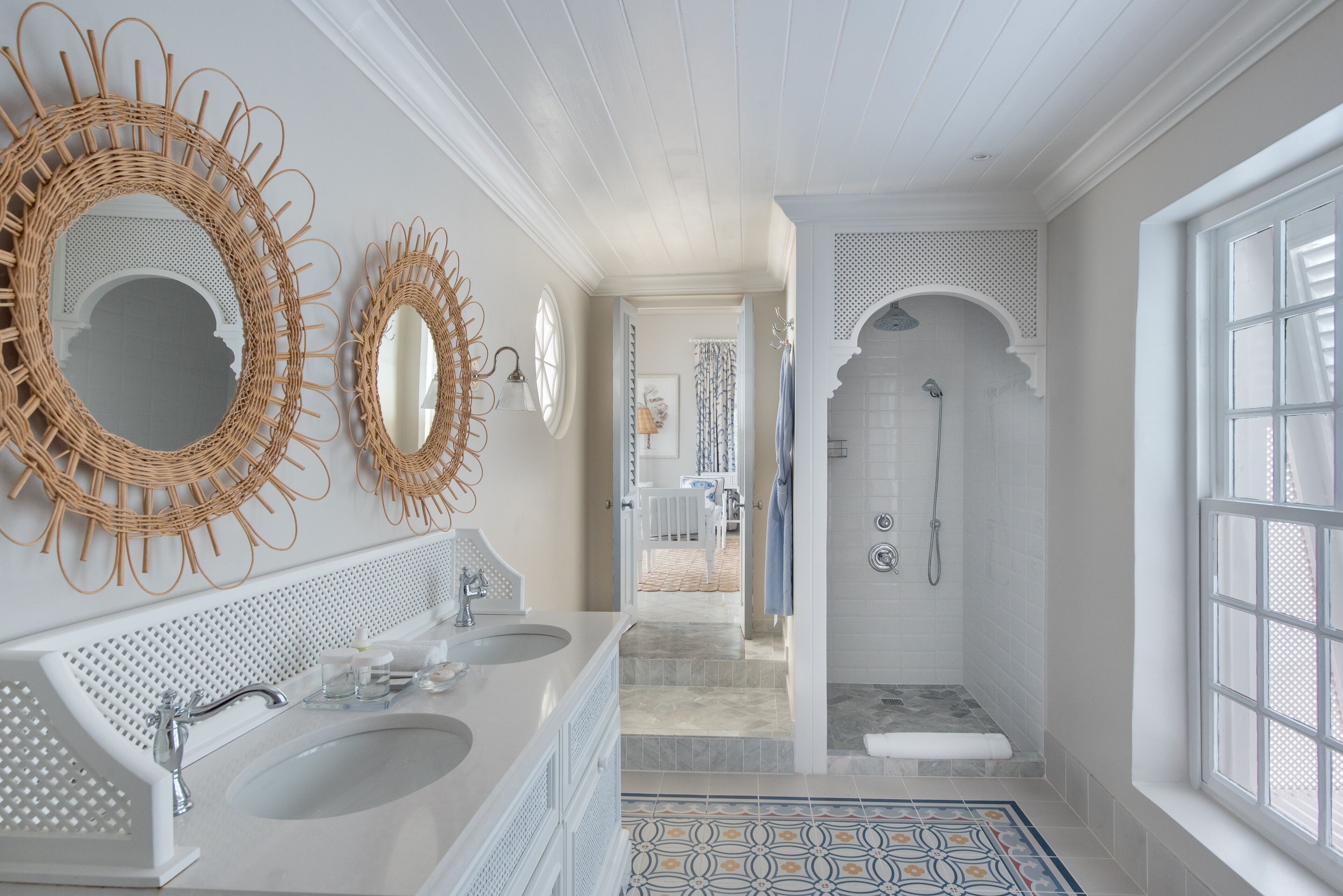 free toiletries, hair dryer, bathrobes, towels