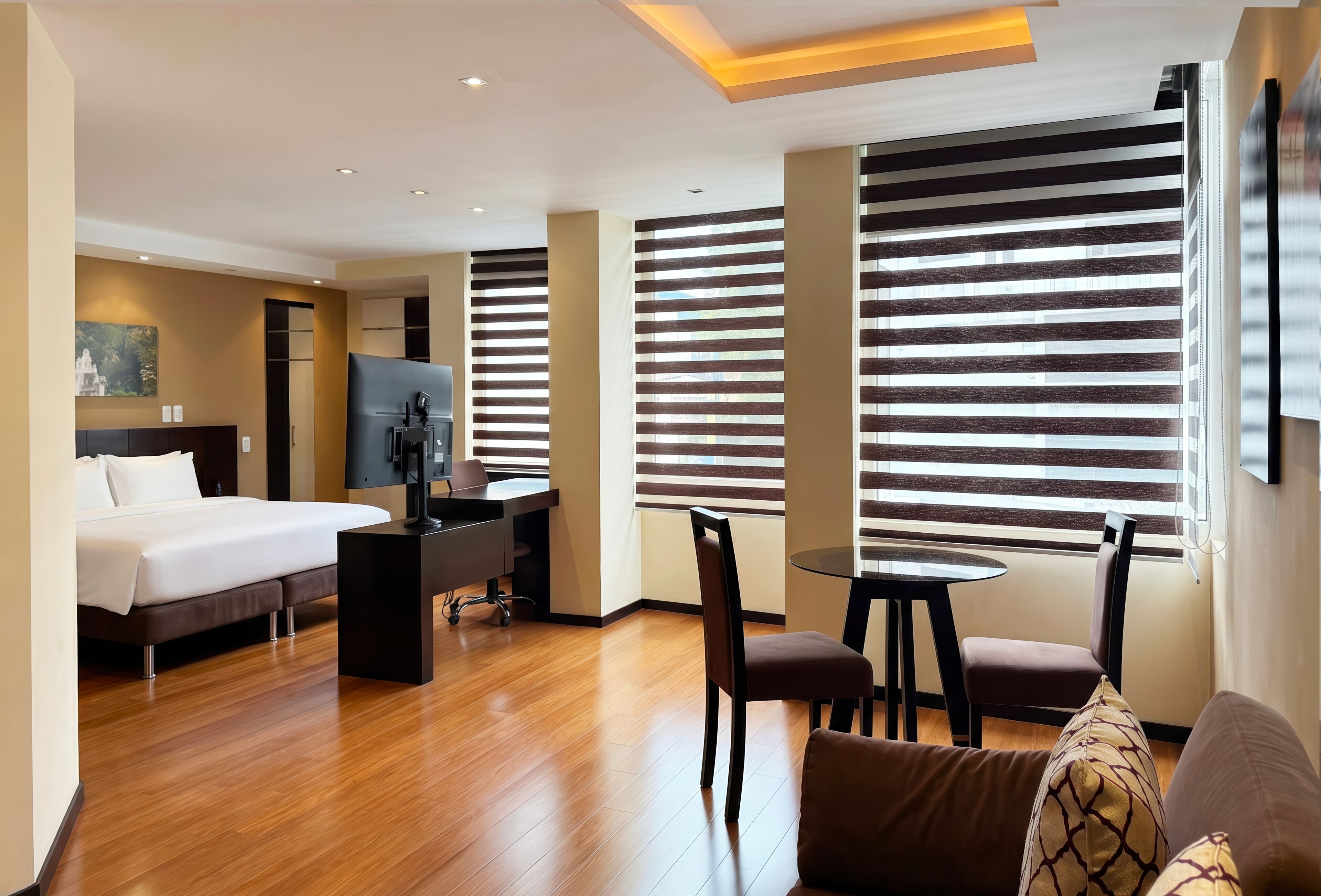 Pillowtop beds, in-room safe, laptop workspace, blackout drapes