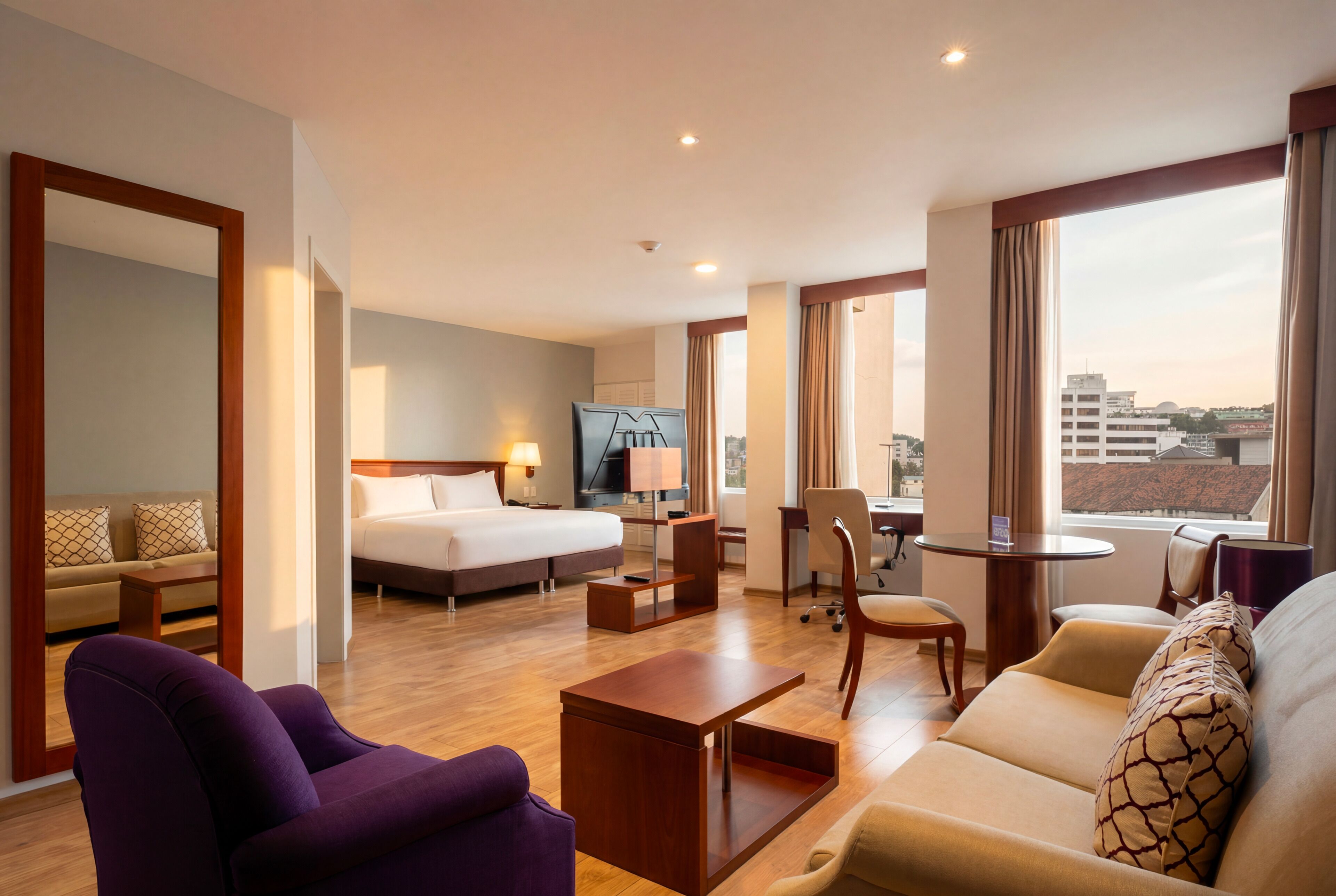 Pillowtop beds, in-room safe, laptop workspace, blackout drapes