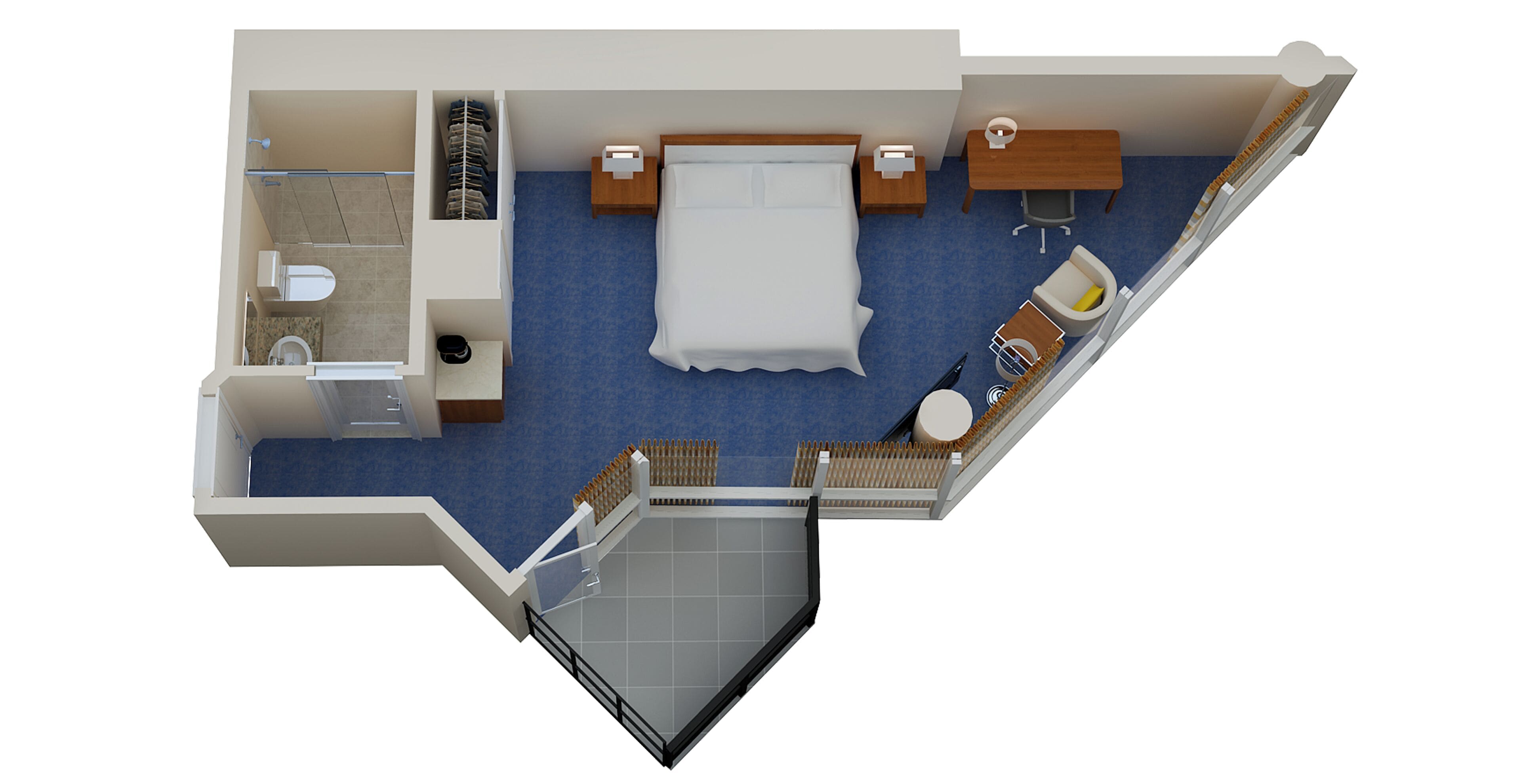 Room, 1 King Bed, Balcony (Balcony) | Premium bedding, down duvets, memory-foam beds, in-room safe